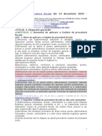 Codul de Procedură Fiscală Din 24 Decembrie 2003