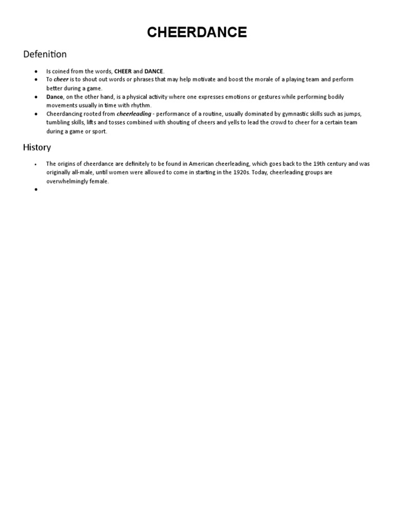 Cheer Dance | PDF