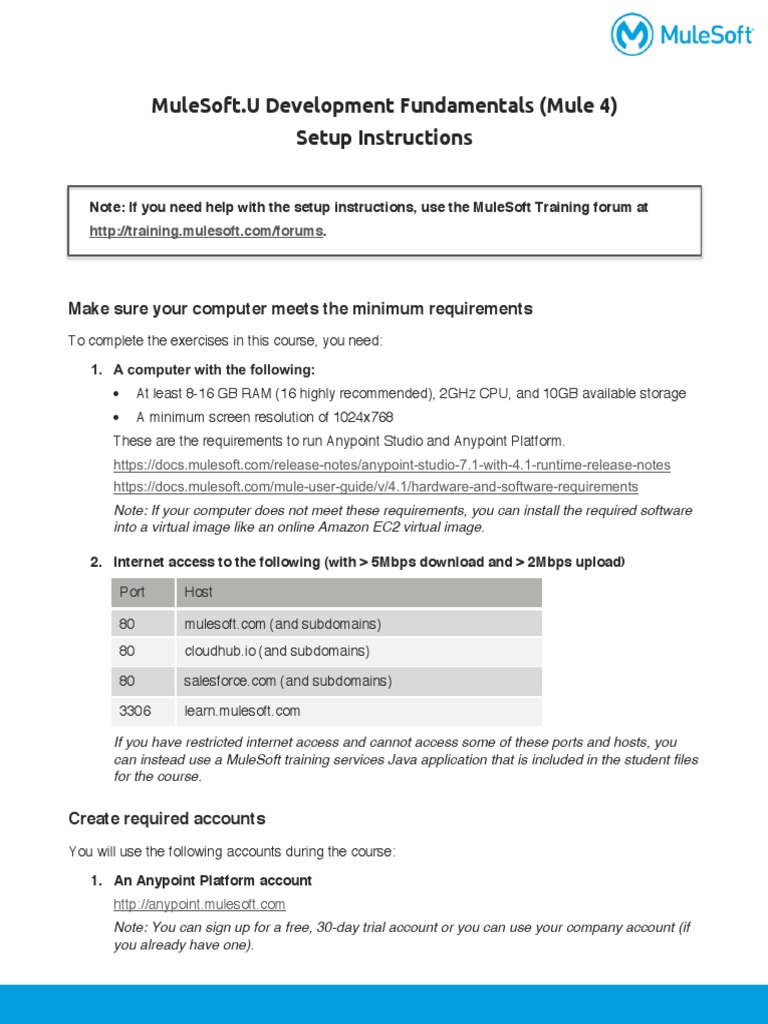 MuleSoft 4 Setup Guide & Requirements | PDF | 64 Bit Computing | Java ...