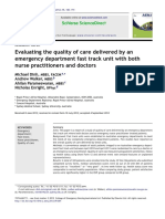 Evaluating The Quality of Care Delivered by An Emergency Department Fast Track Unit With Both Nurse Practitioners and Doctors