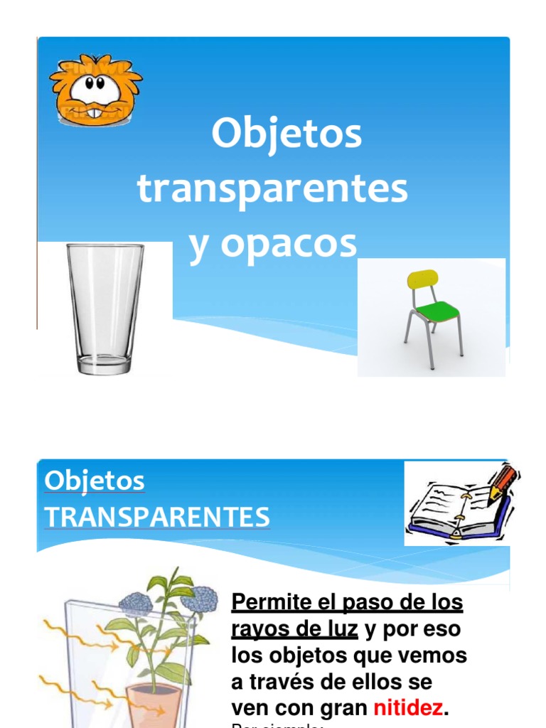 Objetos transparentes y opacos