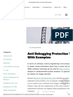 Anti Debugging Protection Techniques With Examples PDF