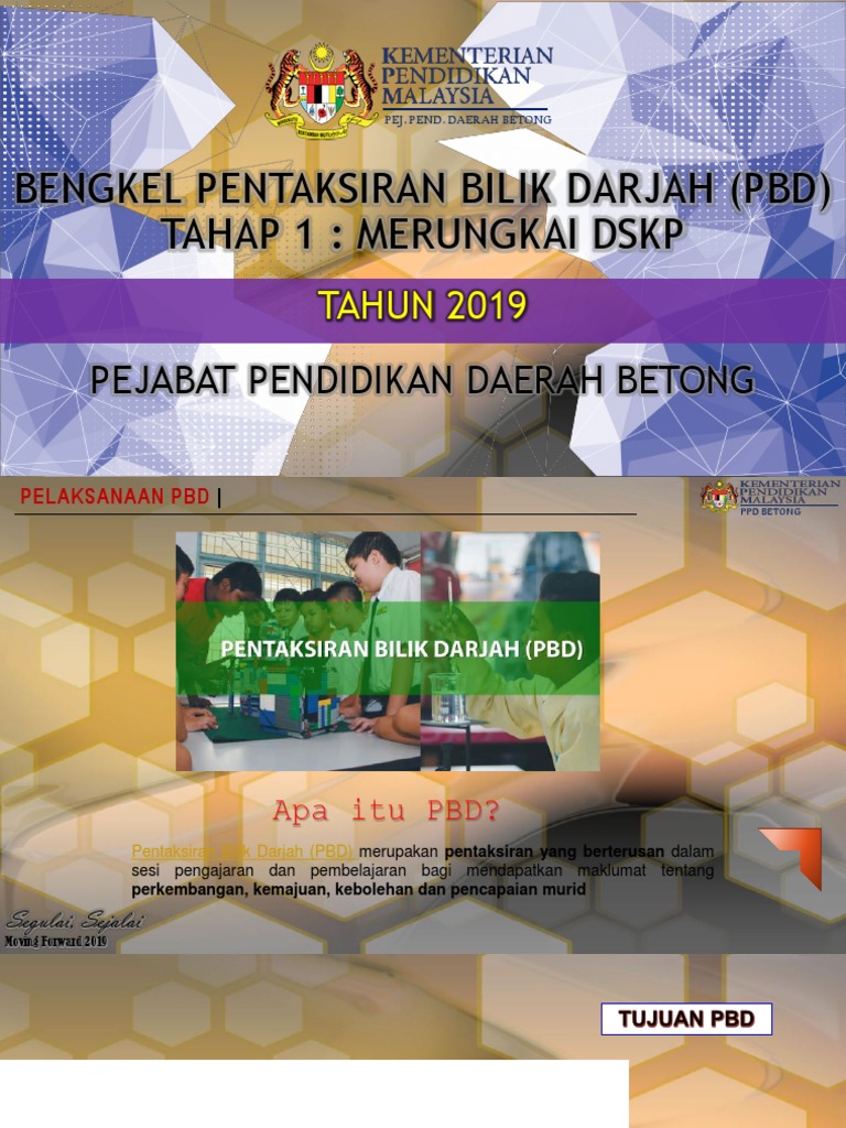 Pbd Tahap 1 &amp; Pelaporan 2019