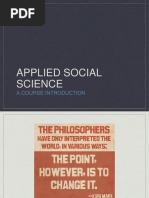 Applied Social Science: A Course Introduction