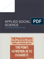 Applied Social Science: A Course Introduction