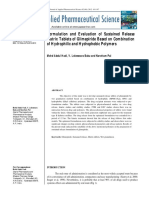 Formulation and Evaluation of Sustained Release Matrix Tablets of Glimepiride Based On Combination of Hydrophilic and Hydrophobic Polymers