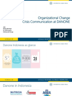 Organizational Change Crisis Communication at DANONE