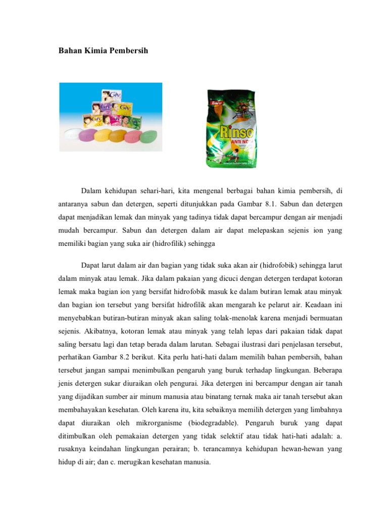 Bahan Kimia Pembersih