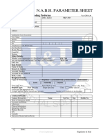 N.A.B.H. Parameter Sheet: Network Hospital Grading Proforma