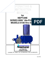 For Neptune SERIES 6000 "dia-PUMP" MODELS 6100 Thru 6250: Lansdale, PA. 19446 - Tel.: 215-699-8700 - FAX: 215-699-0370