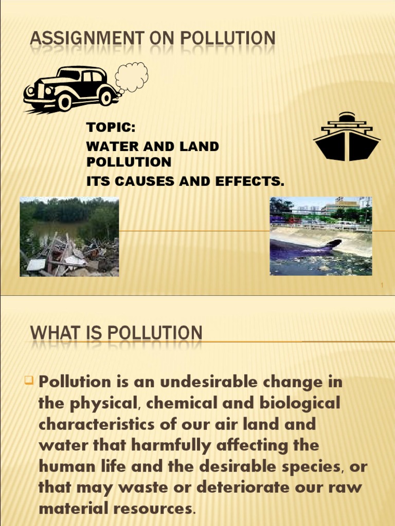 assignment on pollution and its types pdf