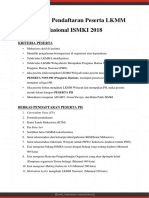 Guidline Pendaftaran Peserta LKMM Nasional ISMKI 2018