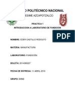 Introducción a la fundición de metales en el IPN U-ESIME Azcapotzalco