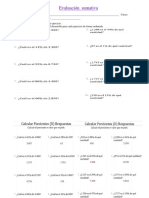 Evaluación Sumativa Porcentajes