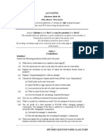 Accounts Specimen QP Class Xi