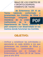 Plan de Trabajo de Los Comites de Ética y Deontologiandel Departamento de Tacna