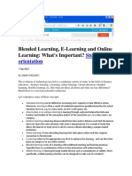 Blended Learning, E-Learning and Online Learning: What's Important?