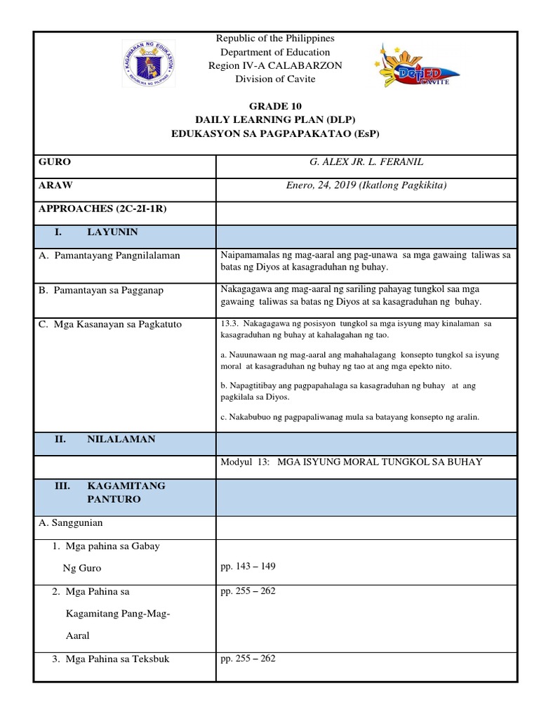 4th ESP Observation For COT | PDF