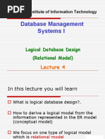 Database Management Systems I: Logical Database Design (Relational Model)