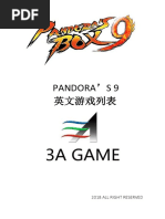 Pandora's Box 9 Game List