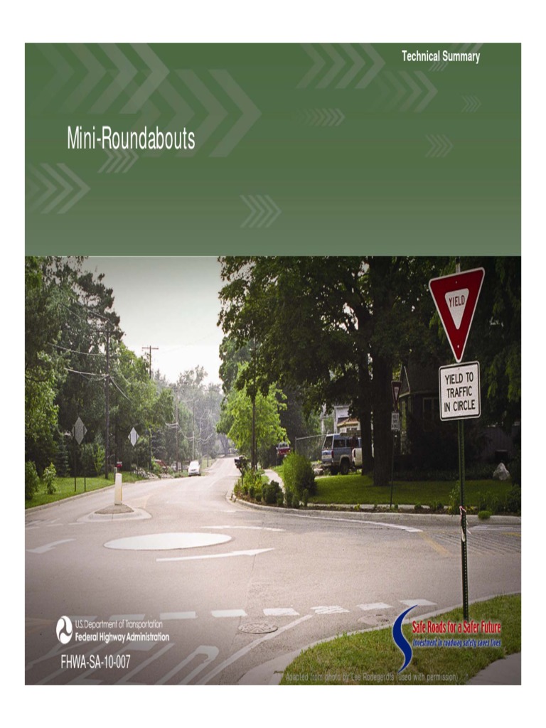 Mini-Roundabout Design and Benefits | PDF | Traffic | Intersection (Road)