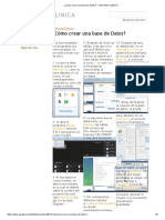 ¿Cómo Crear Una Base de Datos - HISTORIA CLINICA