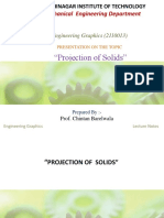 Projection of Solids Engineering Graphics Sem 1 GTU Engineering