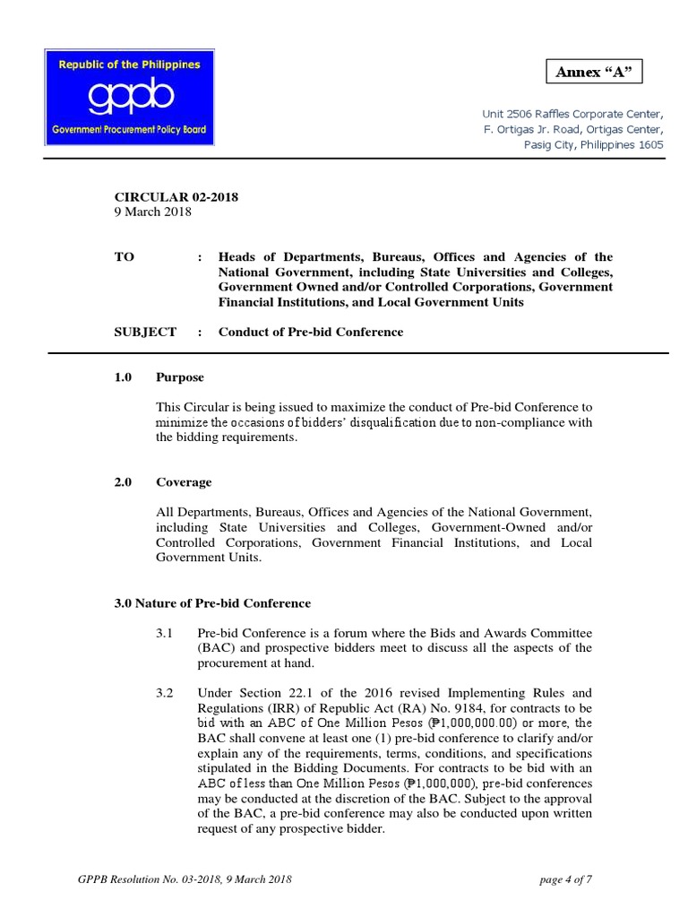Guidelines for Pre-bid Conferences | PDF | Procurement | Virtue