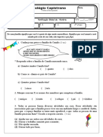 Avaliação sobre família, escola e cidadania