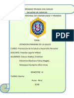 ATENCION PRIMARIA DE LA SALUD PRESENTACION Final