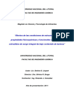 Efectos de las condiciones de extrusión en las propiedades de productos de sorgo