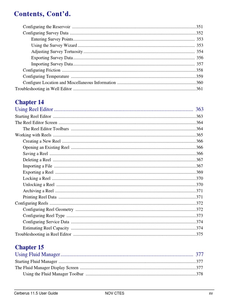 Contents, Cont'd.: Cerberus 11.5 User Guide Nov Ctes XV | PDF ...