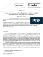 Integrating Listening and Speaking Skills To Facilitate English Language Learners' Communicative Competence PDF