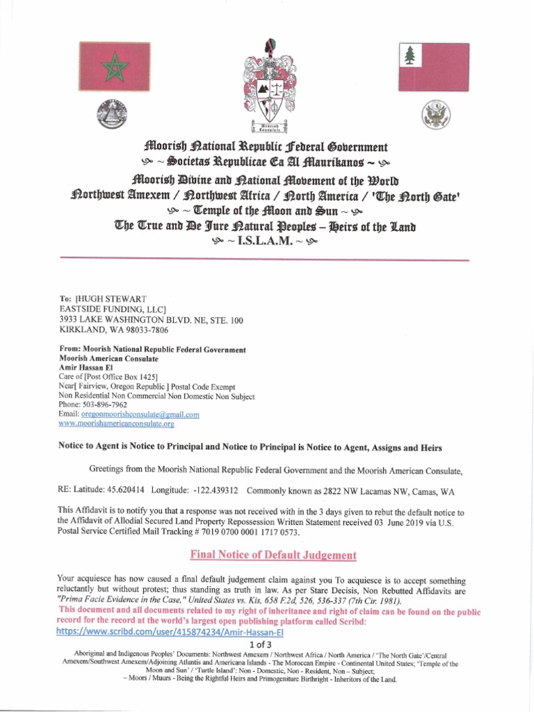 Final Notice of Default Judgement PDF