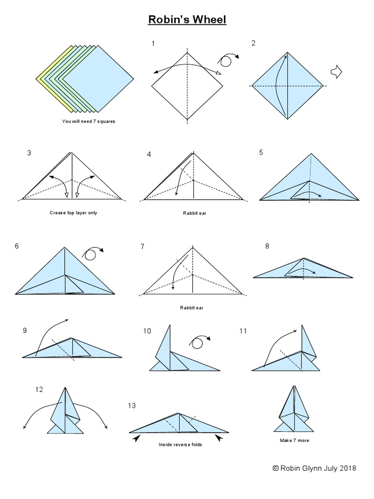 Robins Wheel | PDF | Origami | Paper Folding