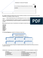 Worksheet # 1 Science 8 4 Quarter Name: Score:: Kingdom Archaebacteria