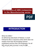 An Analysis of SME Companies in The Manufacturing Sector