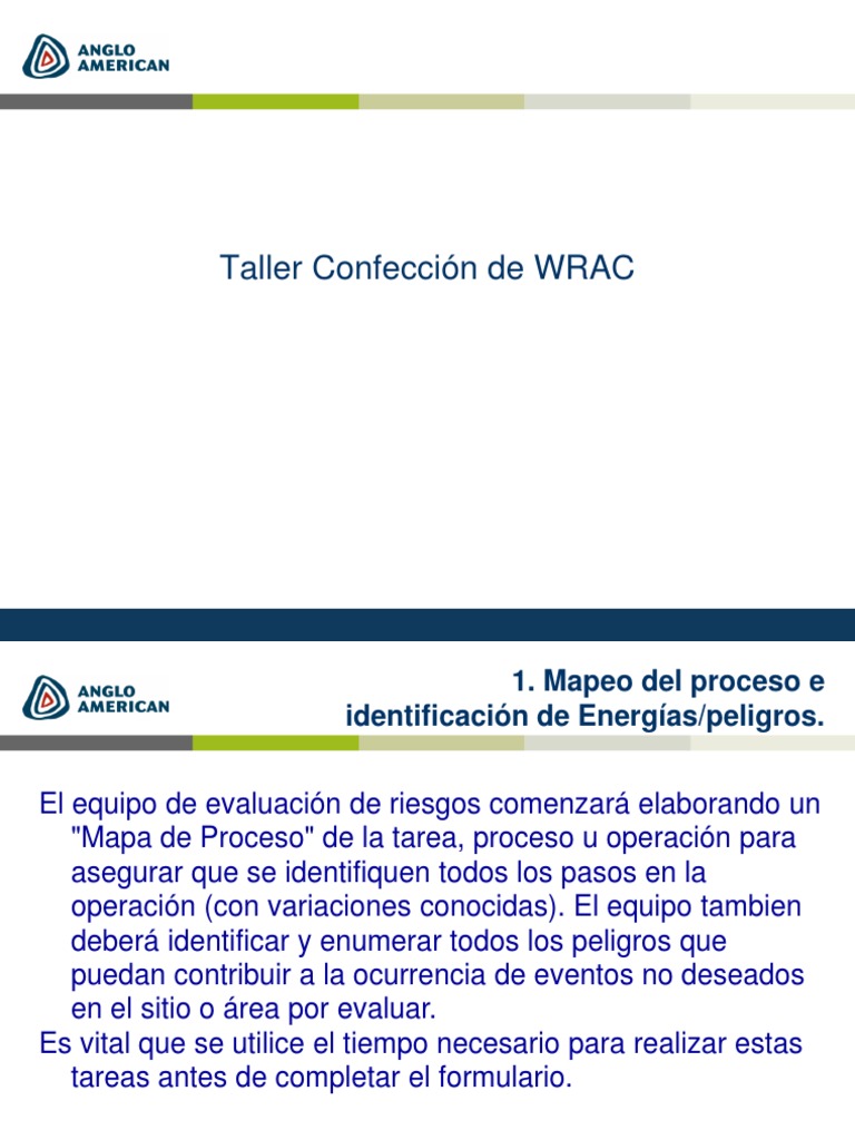 Taller sobre el significado de WRAC | PDF | Máscara | Soldadura