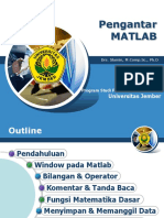 PENGANTAR MATLAB (Matrix Laboratory)