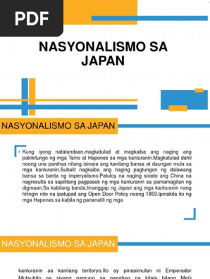Arpan 7 Nasyonalismo Sa Japan Ppt