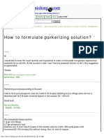How To Formulate Parkerizing Solution