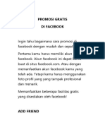 Promosi Gratis Di Facebook