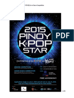 2015 Pinoy K-Pop Cover Dance Competition Guidelines