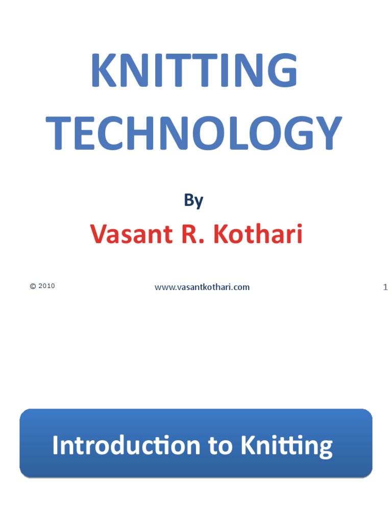 Knitting Introduction And History Pdf Knitting Textiles