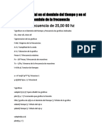 Onda Senoidal en El Dominio Del Tiempo y en El Dominio de La Frecuencia