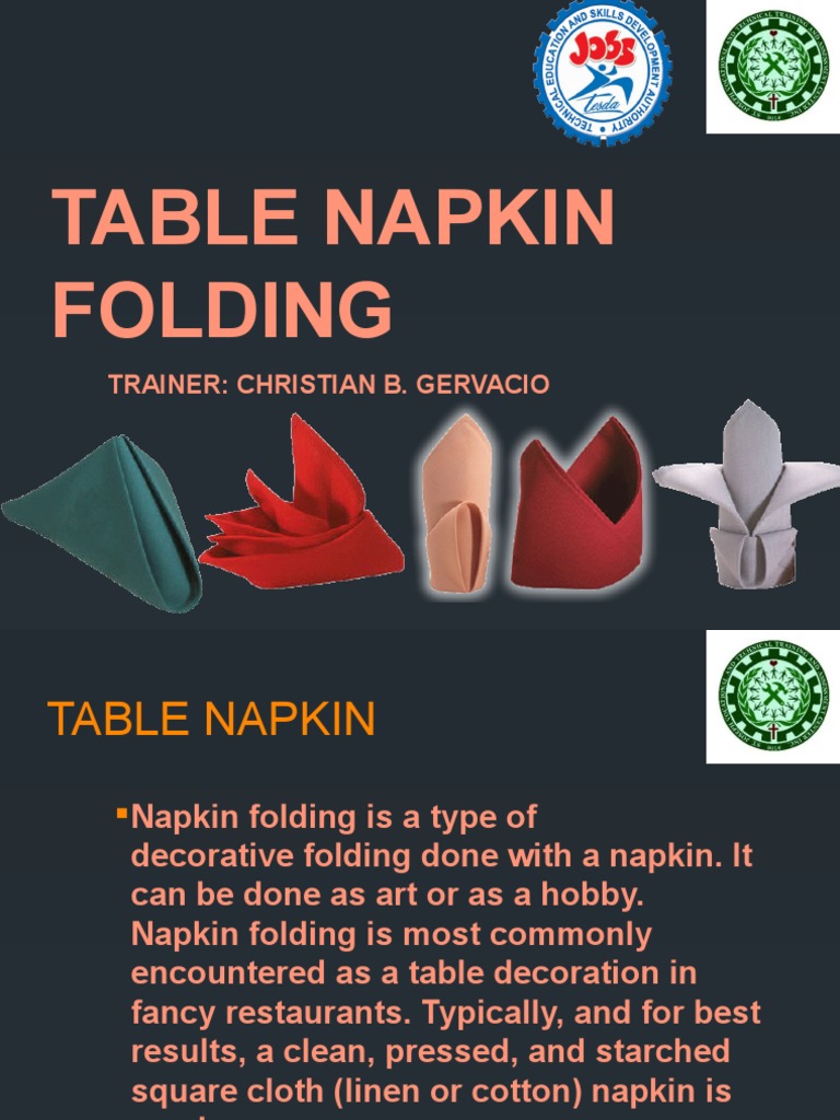 Table Napkin Folding PDF