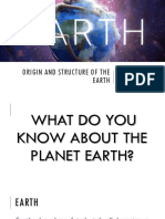 Origin and Structure of the Earth in 40 Characters