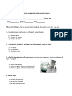 Prueba Global Ciencias Tercero 2019 I Sem