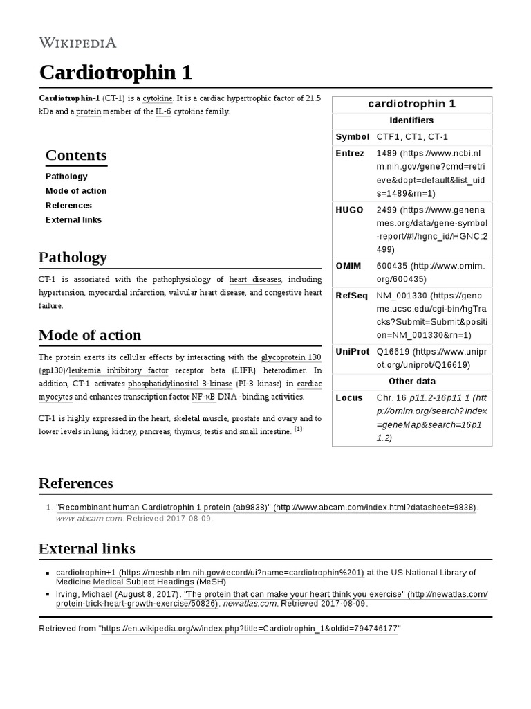 Cardiotrophin 1 | Download Free PDF | Cell Biology | Molecular Biology