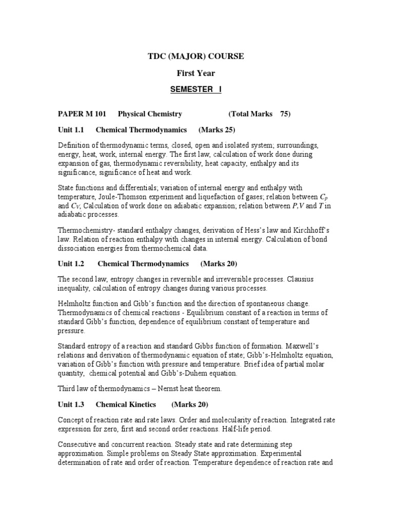 TDC in Chemistry (Major) 22 | PDF | Ionic Bonding | Covalent Bond